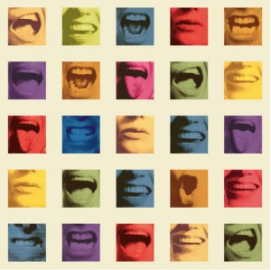 Motif sans couture avec des bouches et des lèvres humaines